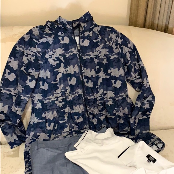 Velocity Blue Camo rain jacket - Picture 1 of 5